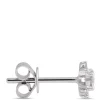 Diamond Cluster Studs, 14K White Gold New