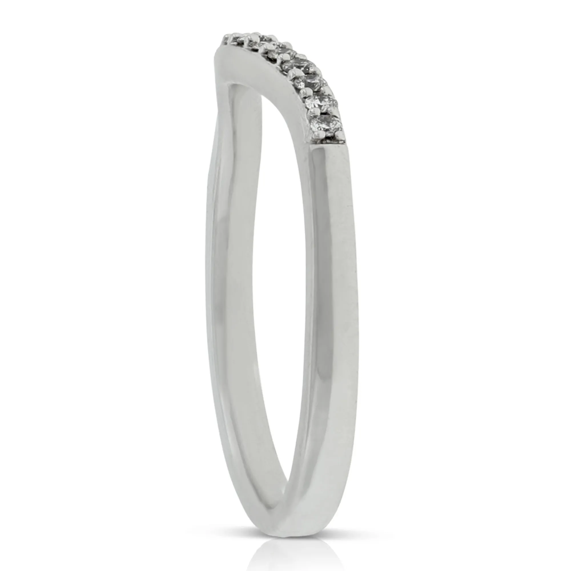 Diamond Contour Band 14K Hot