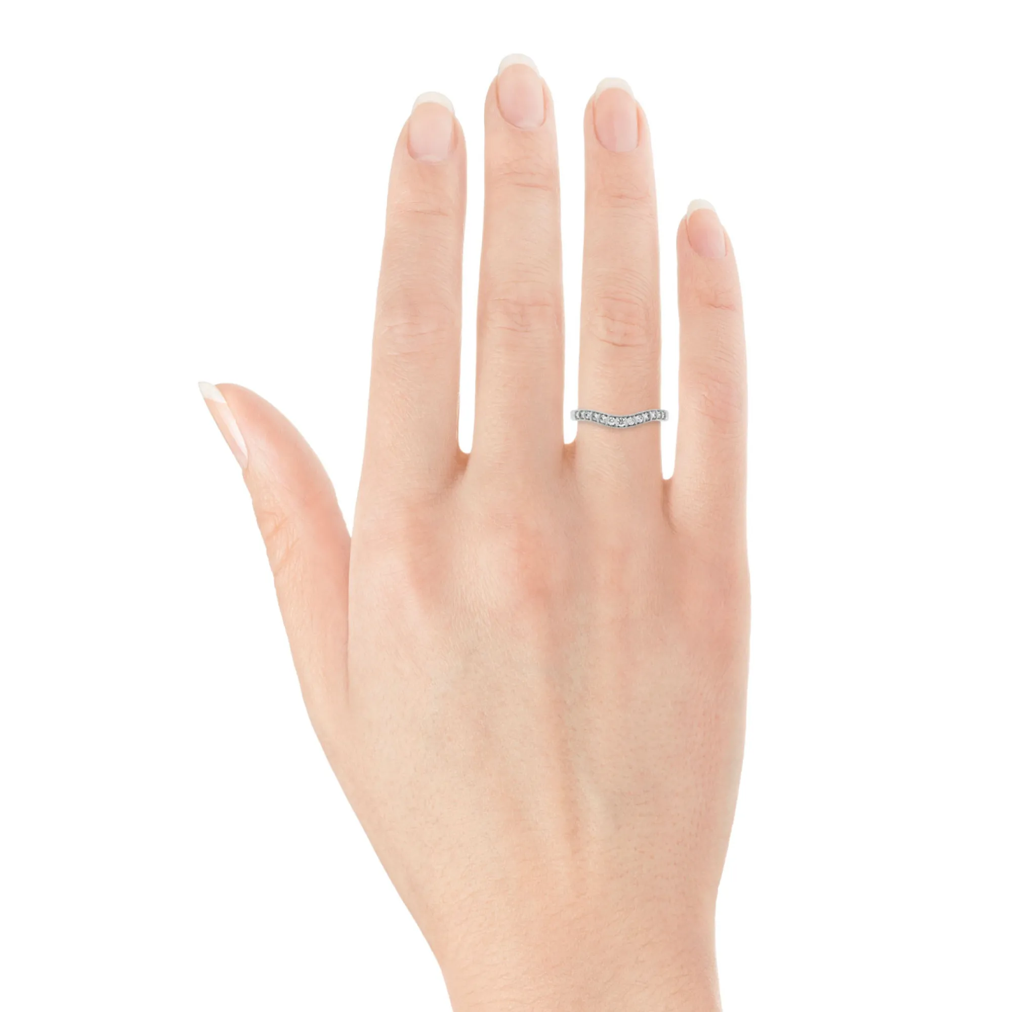 Diamond Contour Wedding Band 14K Best