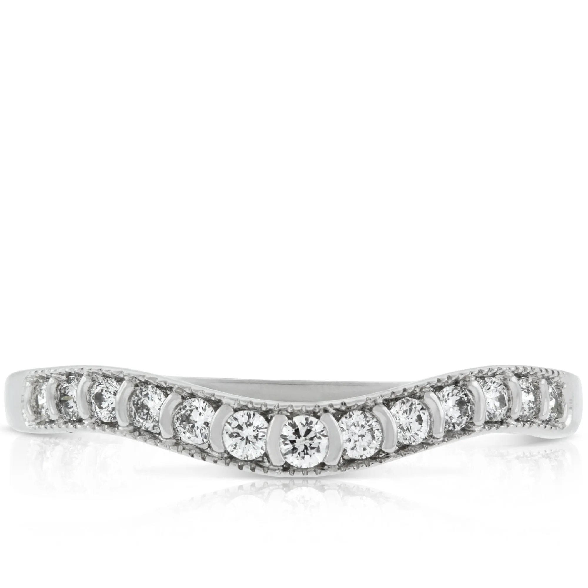 Diamond Contour Wedding Band 14K Best