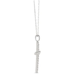 Diamond Cross Pendant, 14K White Gold Hot