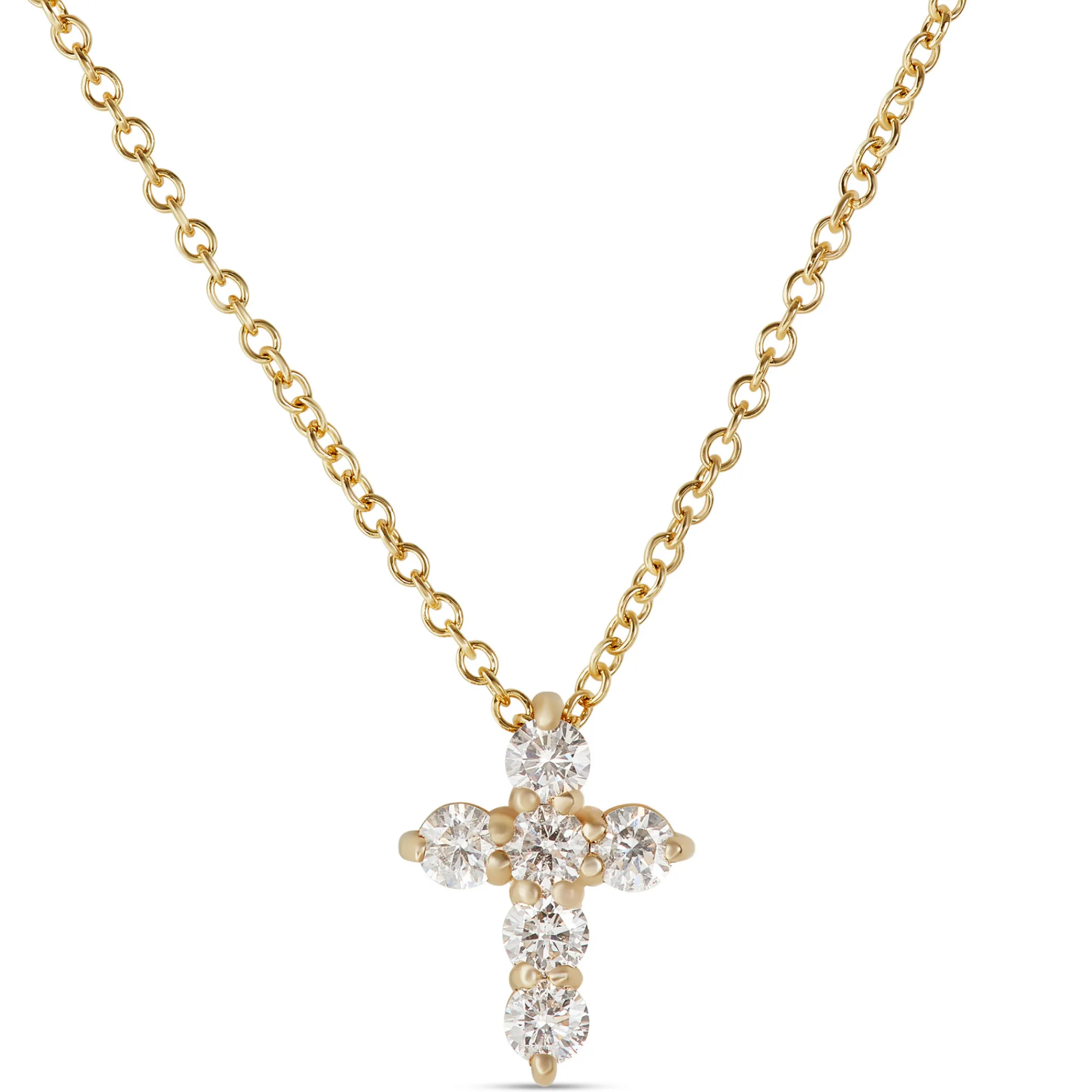 Diamond Cross Pendant, 14K Yellow Gold Outlet
