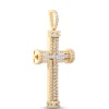 Diamond Cross Pendant, 1 Total Carat Weight 14K Yellow Gold Outlet