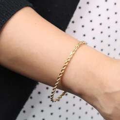Toscano Diamond Cut Rope Bracelet 14K, 7.5" Best