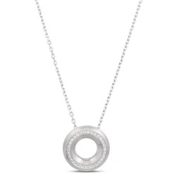 Diamond Donut Pendant, Sterling Silver Outlet