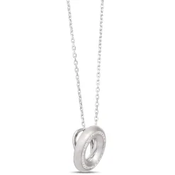 Diamond Donut Pendant, Sterling Silver Outlet