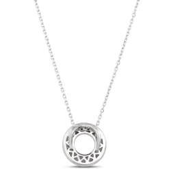 Diamond Donut Pendant, Sterling Silver Outlet