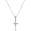 Diamond Double Cross Pendant 14K Hot