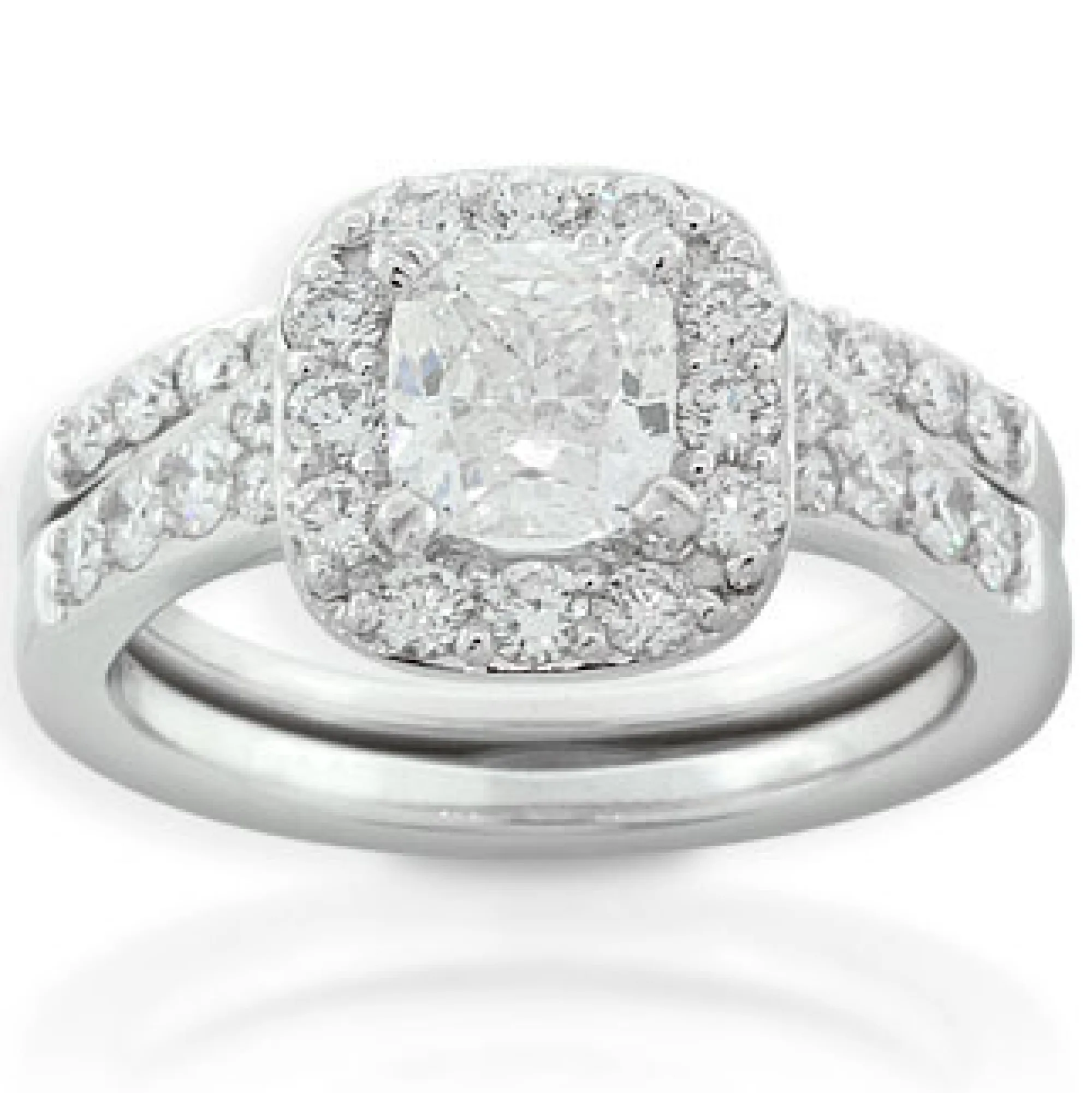 Diamond Halo Bridal Set 14K Outlet