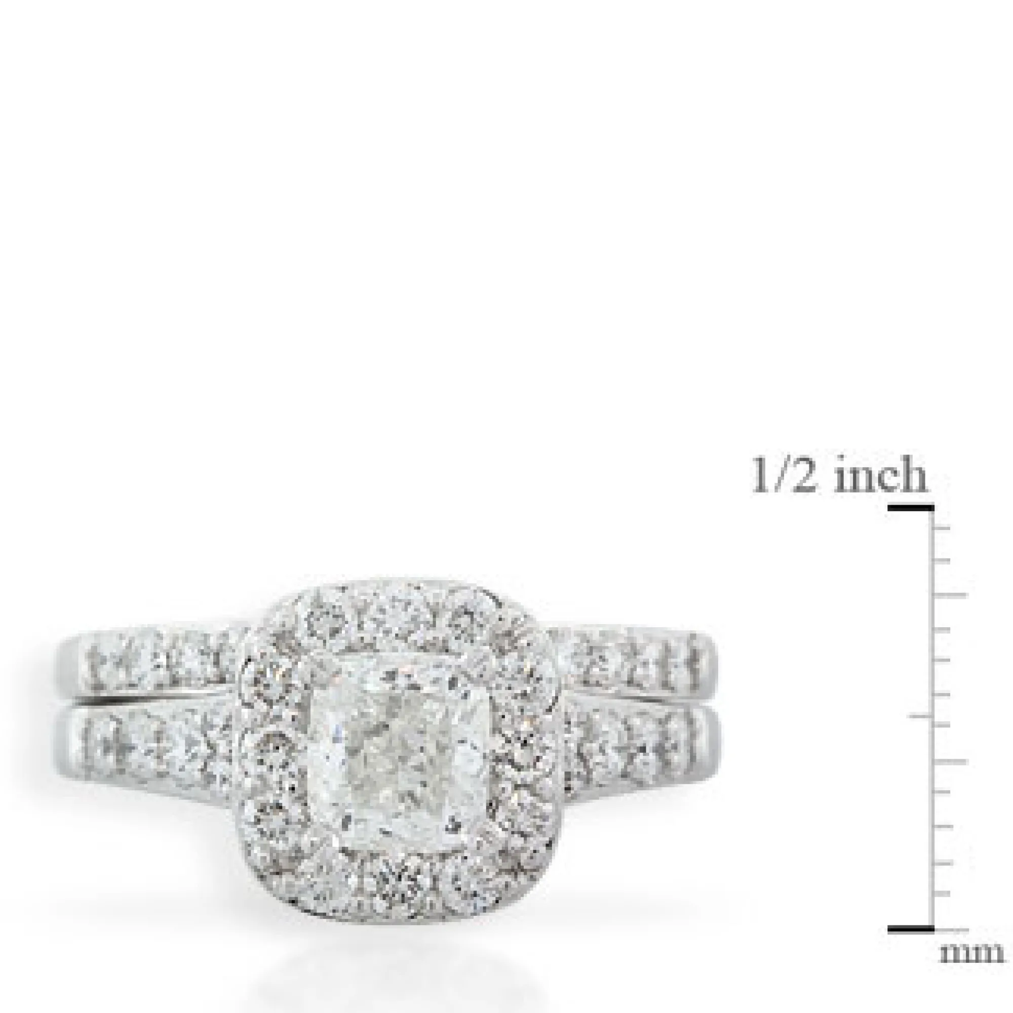 Diamond Halo Bridal Set 14K Outlet
