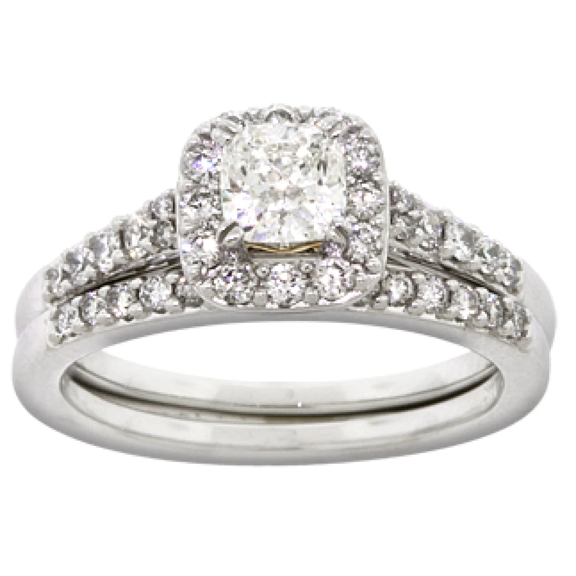 Diamond Halo Bridal Set 14K Hot