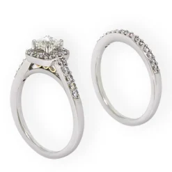 Diamond Halo Bridal Set 14K Hot
