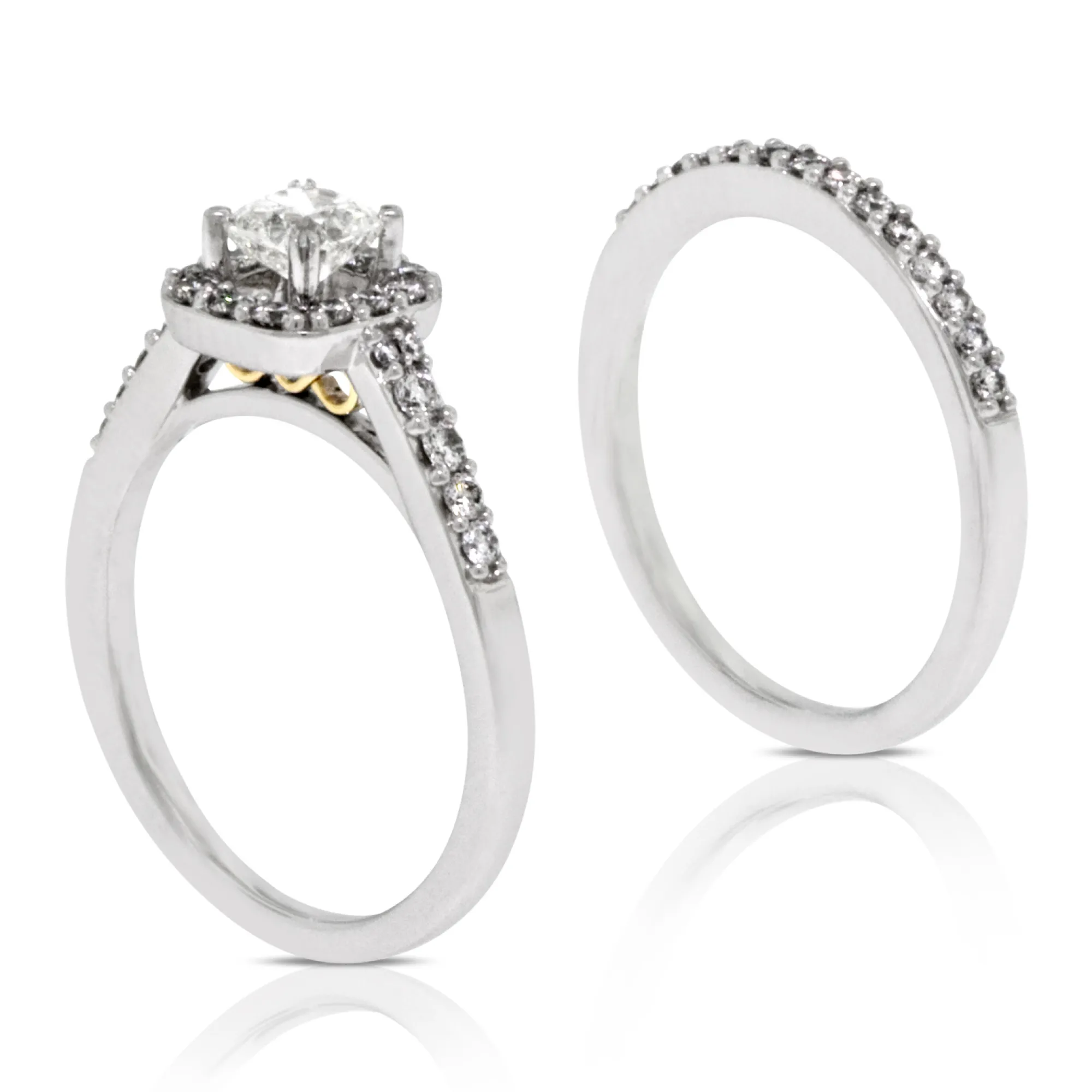 Diamond Halo Bridal Set 14K Hot