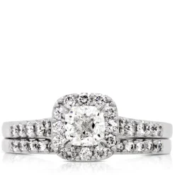 Diamond Halo Bridal Set 14K Hot