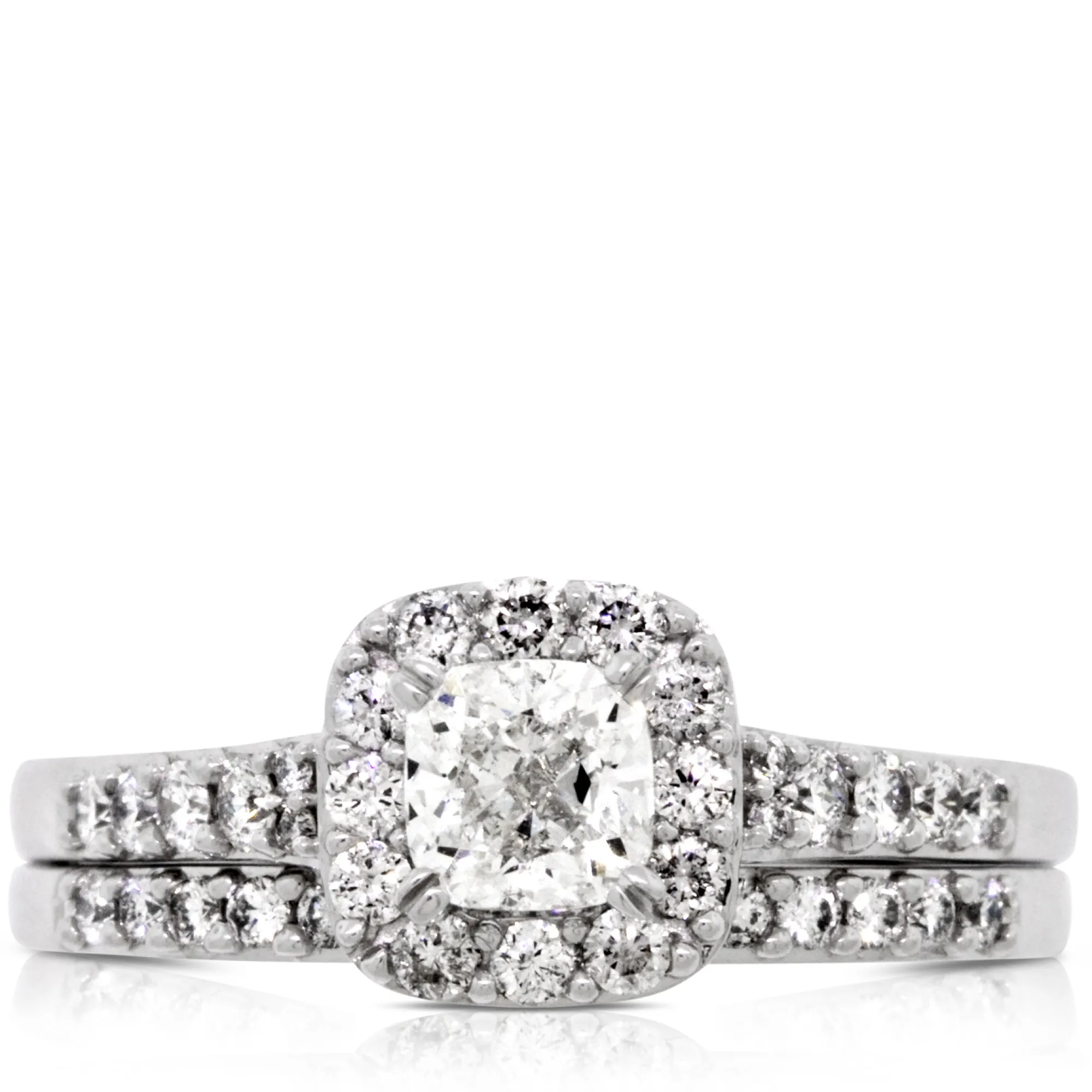 Diamond Halo Bridal Set 14K Hot