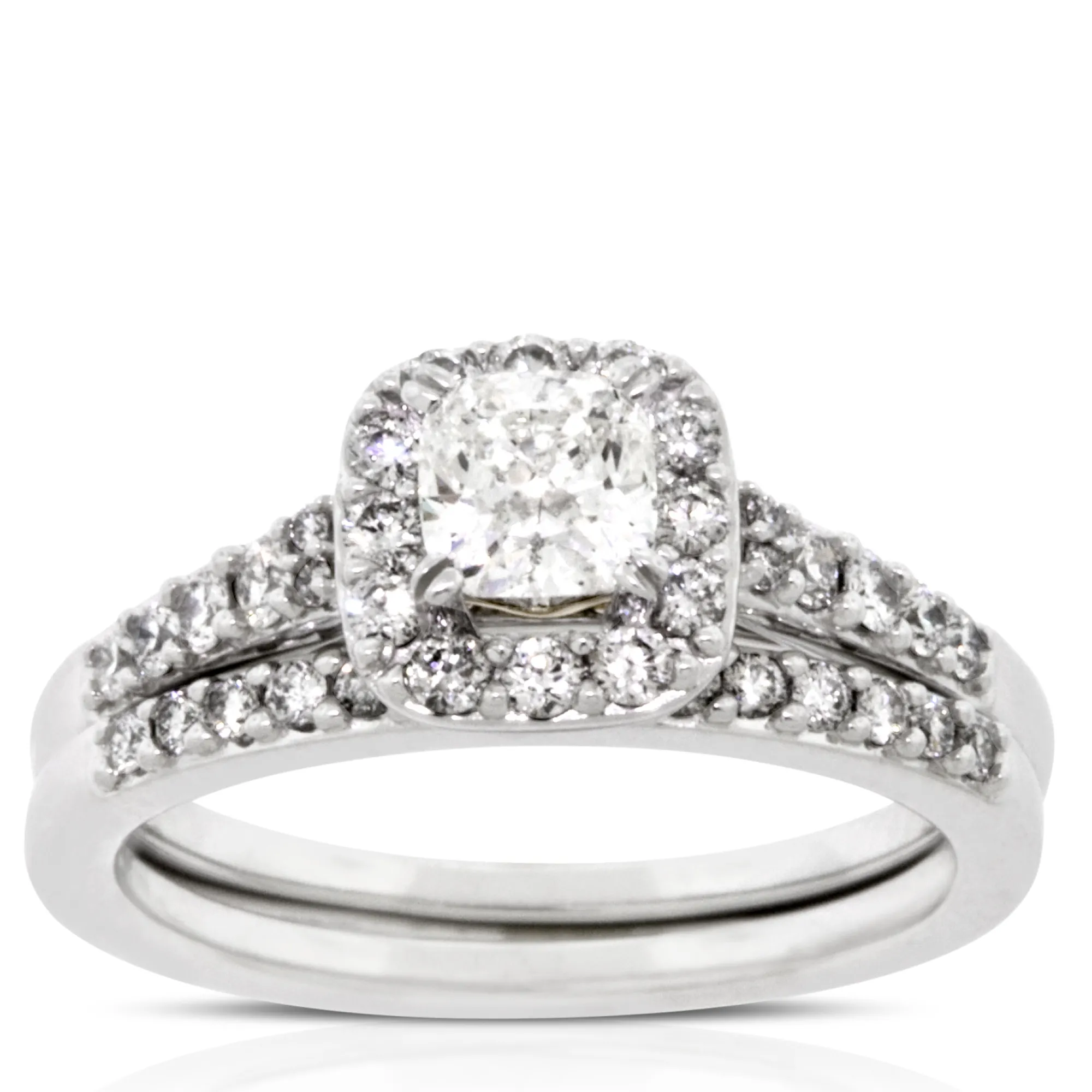 Diamond Halo Bridal Set 14K Hot