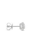 Diamond Halo Stud Earrings in 14K White Gold Discount