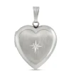 Diamond Heart Locket in Sterling Silver Clearance
