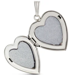 Diamond Heart Locket in Sterling Silver Clearance