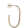 Diamond Hoop Earrings, 14K Yellow Gold Clearance