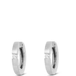 Diamond Huggie Hoop Earrings 14K Best