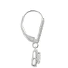Diamond Leverback Earrings, 14K White Gold Clearance