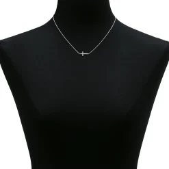 Diamond Sideways Cross 14K Outlet