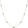 12 Diamond Stationary Pendant, 14K Yellow Gold