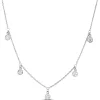 5 Diamond Stationary Pendant, 14K White Gold Hot