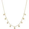 Diamond Station Necklace, 14K Yellow Gold Online