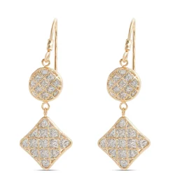 Toscano Double Drop Diamond Earrings, 14K Yellow Gold Outlet