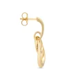 Double Loop Earrings, 14K Yellow Gold Hot