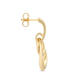 Double Loop Earrings, 14K Yellow Gold Hot