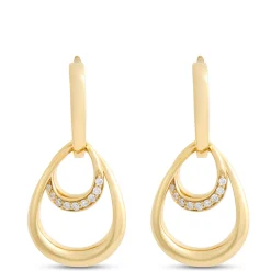 Double Loop Earrings, 14K Yellow Gold Hot