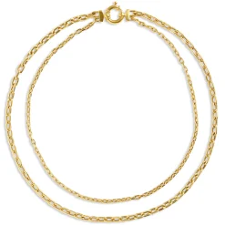 Toscano Double Strand Link Necklace, 14k Yellow Gold Hot