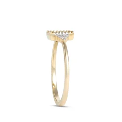 Emerald Cut Aquamarine Ring, 14K Yellow Gold New