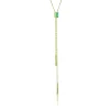 Emerald & Diamond Stationary Lariat Necklace, 14K Yellow Gold Clearance