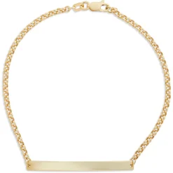 Engravable Bar Bracelet 14K Discount