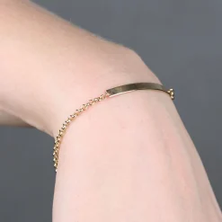 Engravable Bar Bracelet 14K Discount