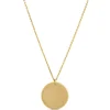 Engravable Disk Pendant Necklace, 14K Yellow Gold Best