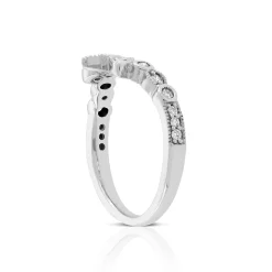 Fancy Crown Contour Diamond Ring 14K Clearance