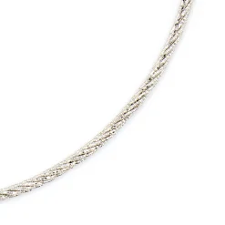 Toscano Flexible 18-Inch Neck Chain, 14K White Gold Sale