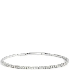 Flexy Bangle Diamond Bracelet, 14K White Gold Discount