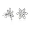 Floral Diamond Earrings 14K