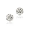 Flower Shaped Cluster Diamond Studs, ⅕ Total Carat Weight, 14K White Gold Best