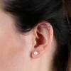Freshwater Cultured Pearl Earrings 14K New