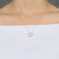 Graduated Diamond Heart Pendant 14K, 1/2 ctw. Clearance