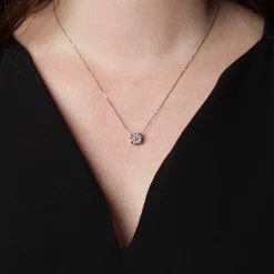 Halo Diamond Pendant 14K, 1/2 ctw. Discount