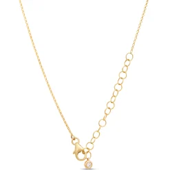 Hex Shaped Stations Diamond necklace, 14K Yellow Gold Discount
