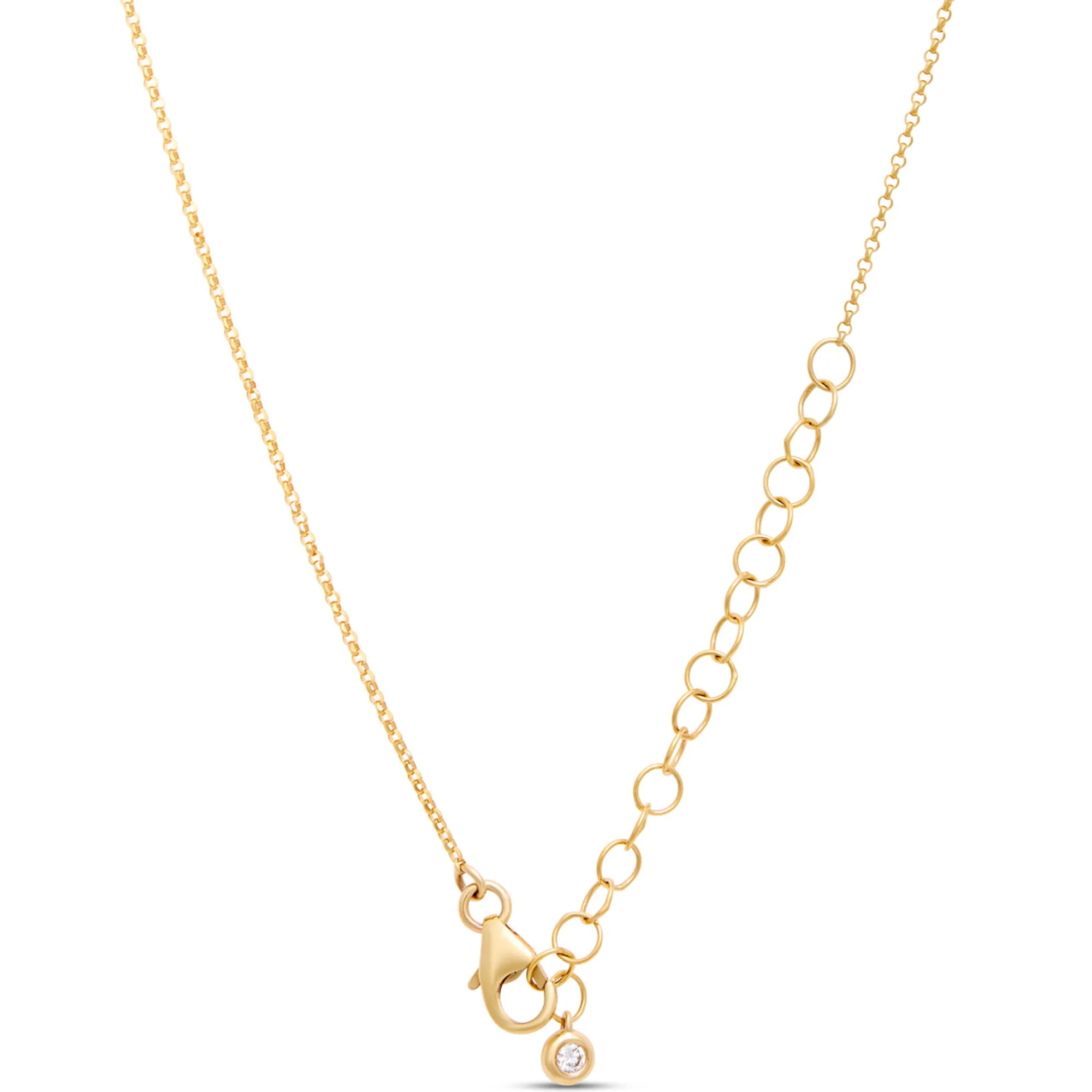 Hex Shaped Stations Diamond necklace, 14K Yellow Gold Discount